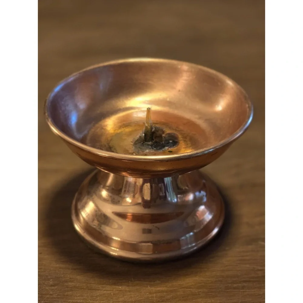 Coppercraft Guild Copper Pedestal Dish Candle Holder Vintage Home Decor